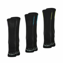 Lot de 3 paires de chaussettes mi-hautes Training Dry noir en coton pour homme