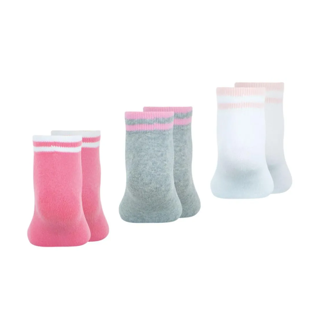 Lot de 3 paires de chaussettes basses fille Essentiel Wilson rose en coton
