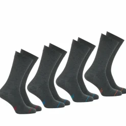 Lot de 4 paires de chaussettes hautes - Gris en coton