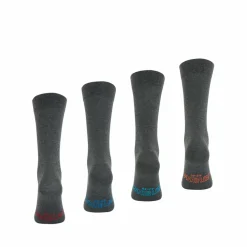 Lot de 4 paires de chaussettes hautes - Gris en coton
