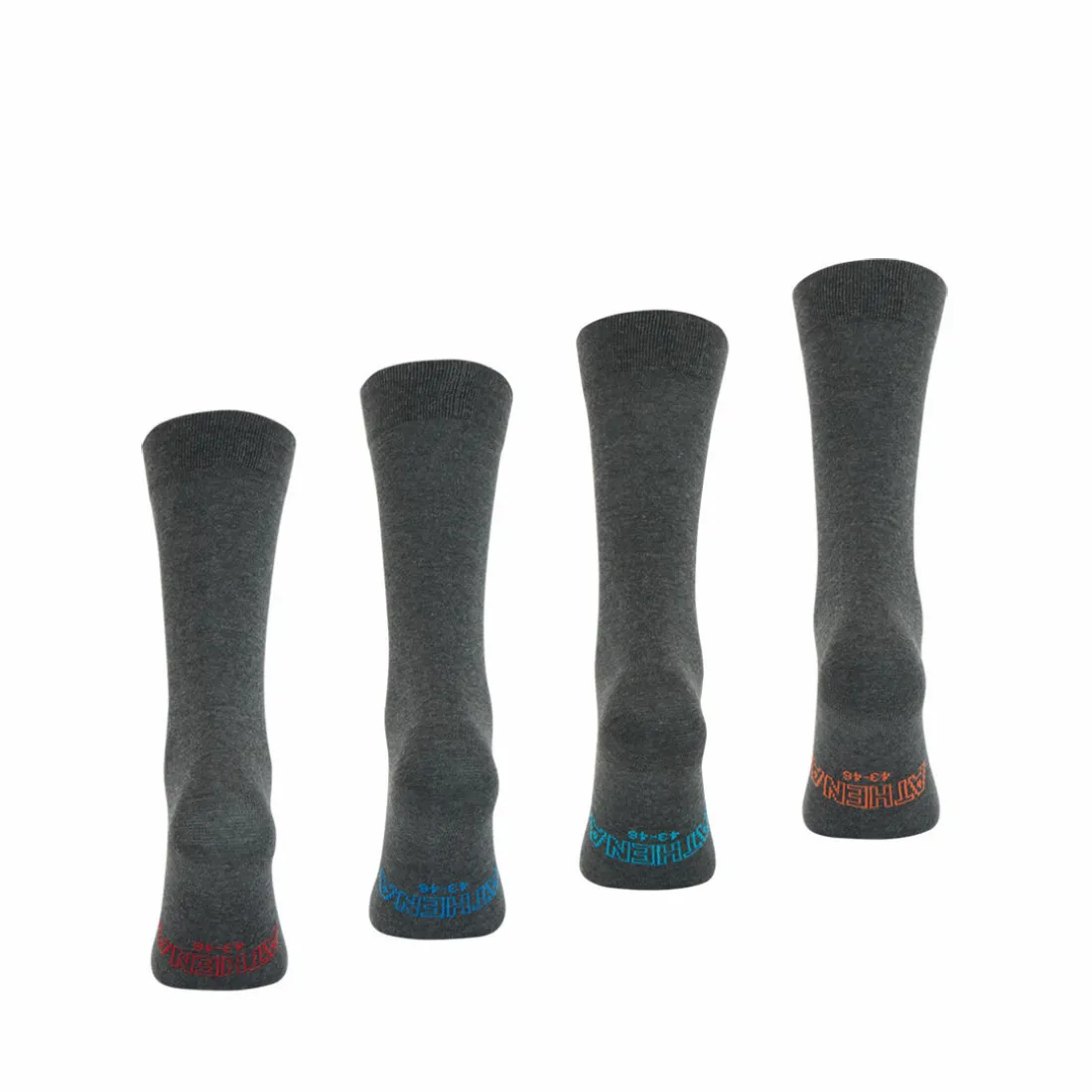 Lot de 4 paires de chaussettes hautes - Gris en coton