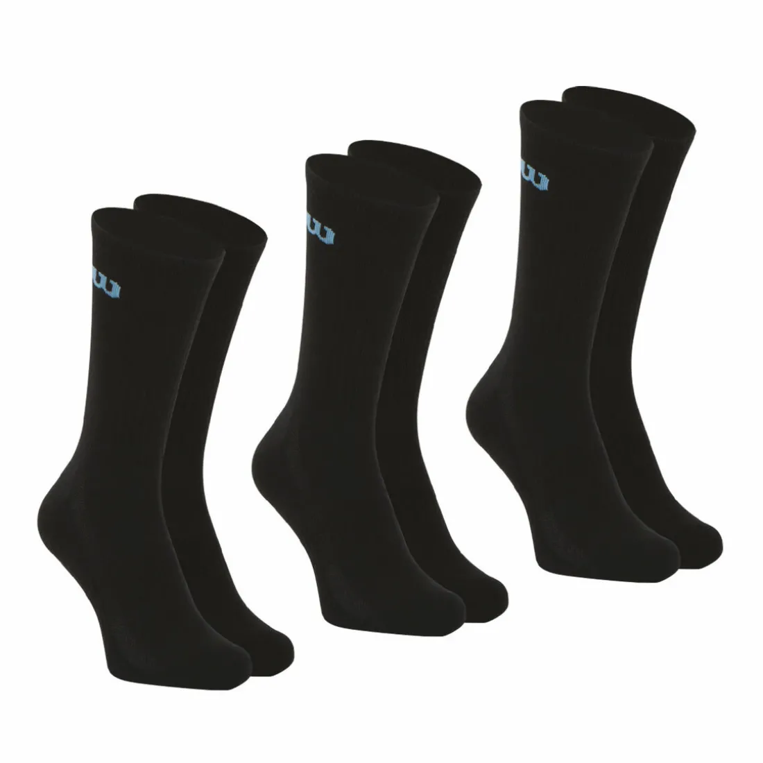 Lot de 3 paires de chaussettes mi-hautes homme Essentiel Wilson Noir en coton
