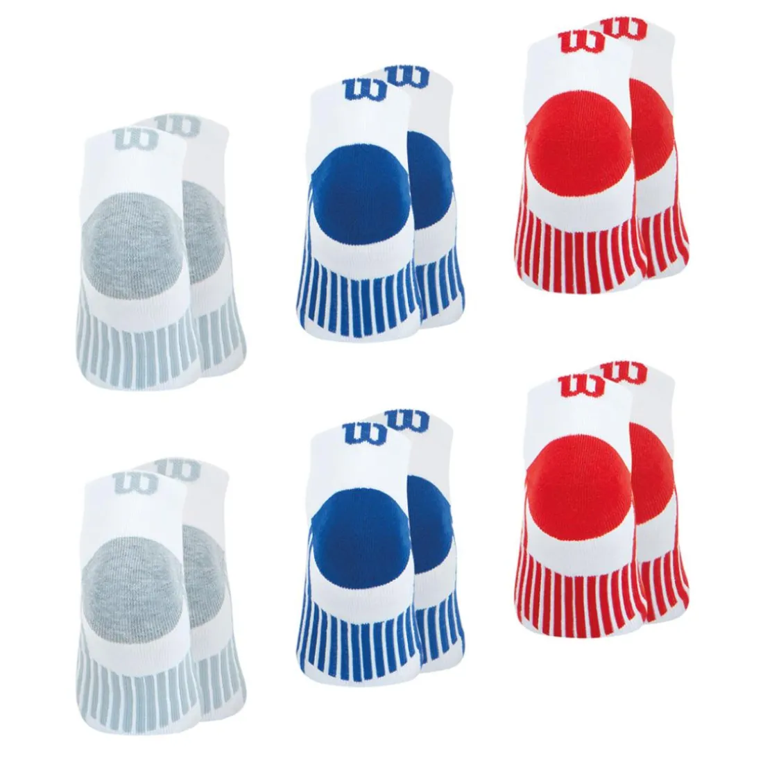 Lot de 6 paires de chaussettes basses homme Sport Wilson blanc