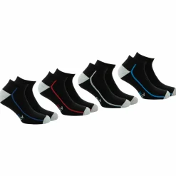 Lot de 4 paires de chaussettes de sport courtes - Noir en coton