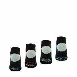 Lot de 4 paires de chaussettes de sport courtes - Noir en coton