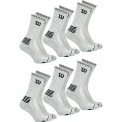 Lot de 6 paires de chaussettes mi-hautes homme Essentiel Wilson gris en coton