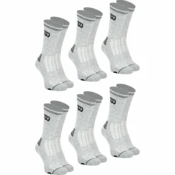 Lot de 6 paires de chaussettes mi-hautes homme Essentiel Wilson gris en coton