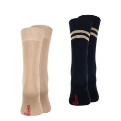 Lot de 2 paires de mi-chaussettes homme Coton Peigné Eminence beige