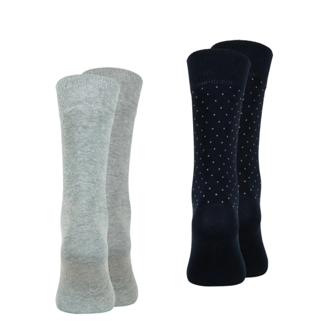 Lot de 2 paires de mi-chaussettes homme Coton Peigné Edition anniversaire Eminence bleu multicolore