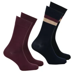 Lot de 2 paires de mi-chaussettes homme Coton Peigné Eminence multicolore