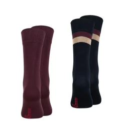 Lot de 2 paires de mi-chaussettes homme Coton Peigné Eminence multicolore