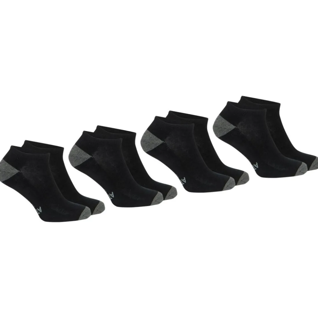 Lot de 4 paires de socquettes homme Ecopack Sport Athena noir en coton