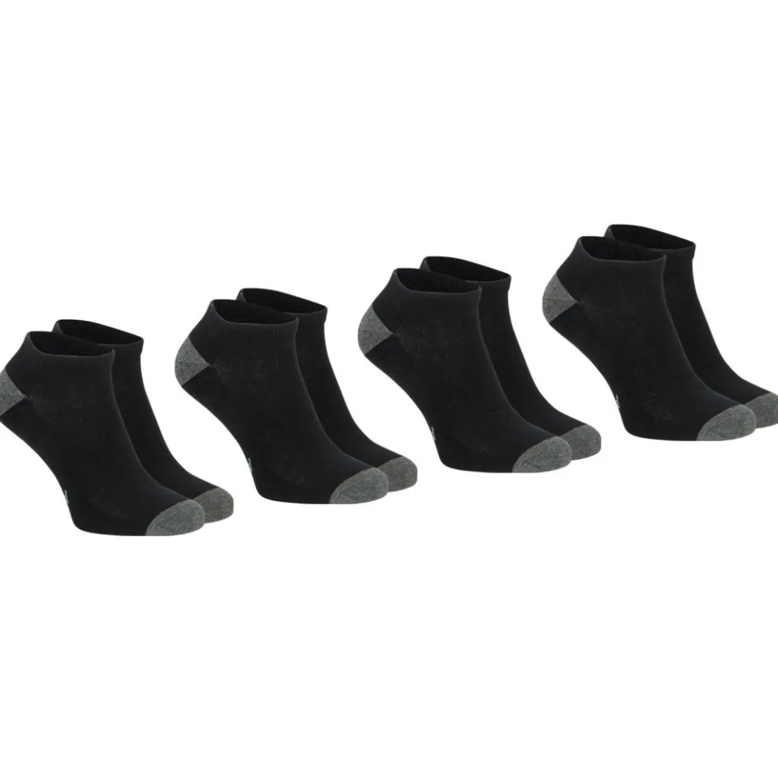 Lot de 4 paires de socquettes homme Ecopack Sport Athena noir en coton