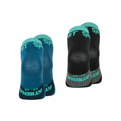 Lot de 2 paires de socquettes Running bleu en coton pour homme