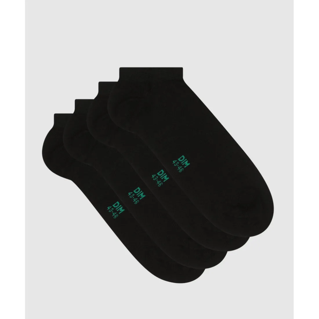 Lot de 2 paires de socquettes en coton bio Dim Noir - Green by Dim