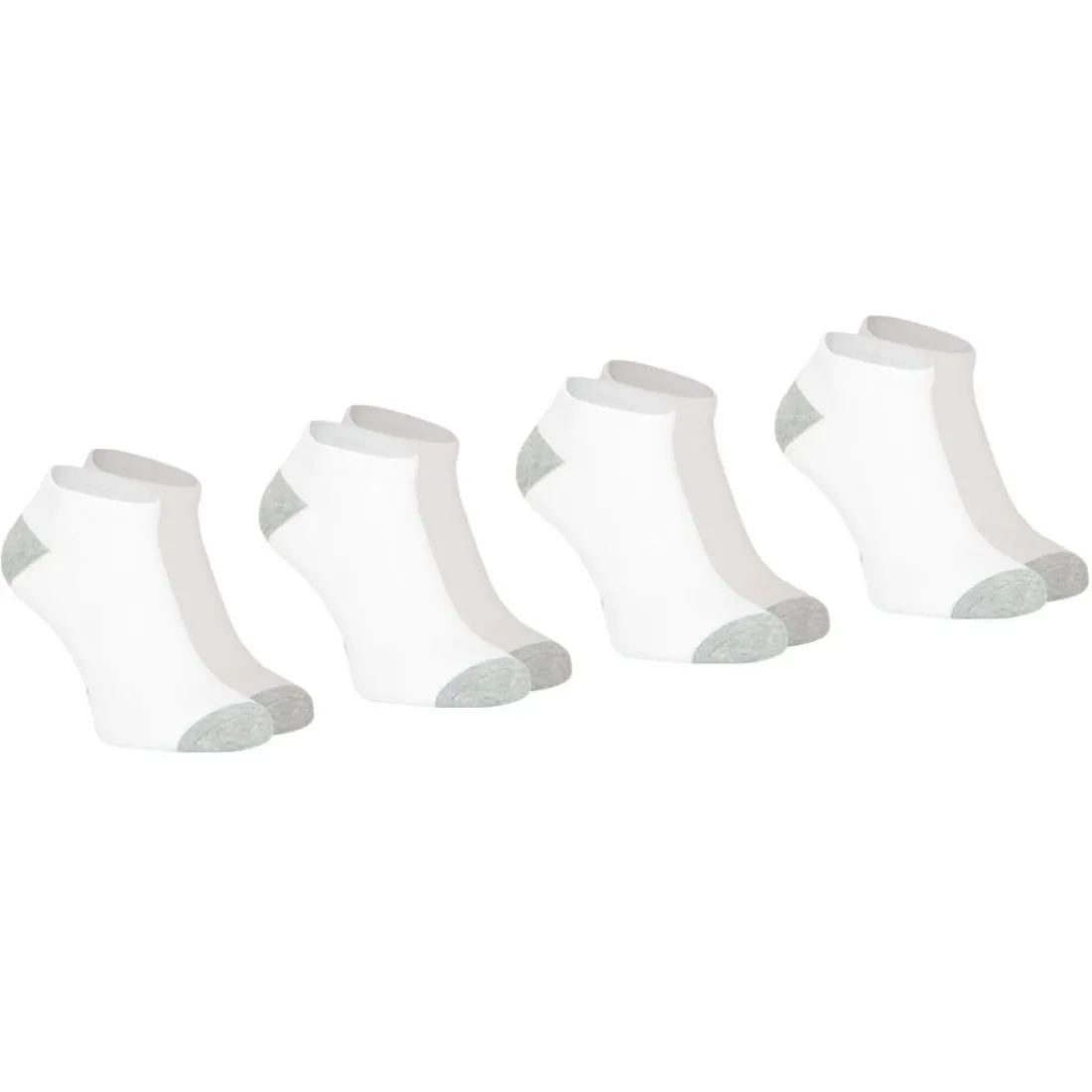 Lot de 4 paires de socquettes homme Ecopack Sport Athena blanc en coton