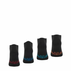 Lot de 4 paires de socquettes - Noir en coton