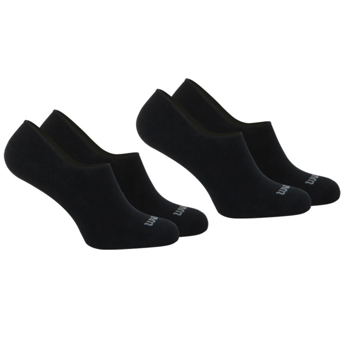 Lot de 2 paires de socquettes invisibles homme - Noir