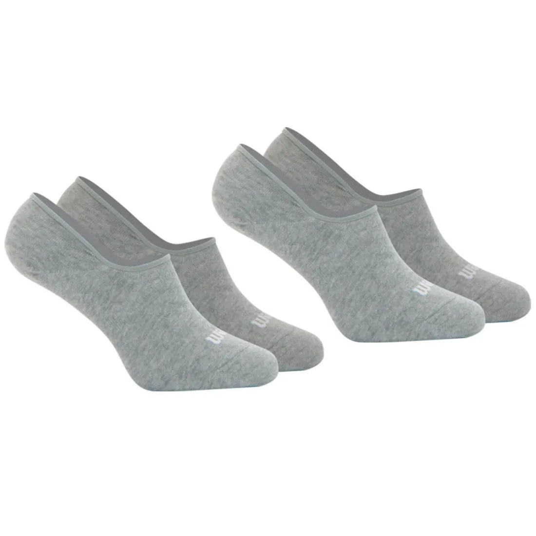 Lot de 2 paires de socquettes invisibles homme Essentiel Wilson gris en coton