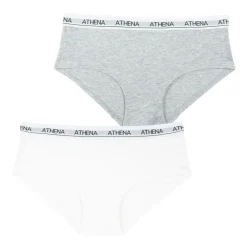 Lot de 2 shortys fille Coton Ultra Doux Athena blanc
