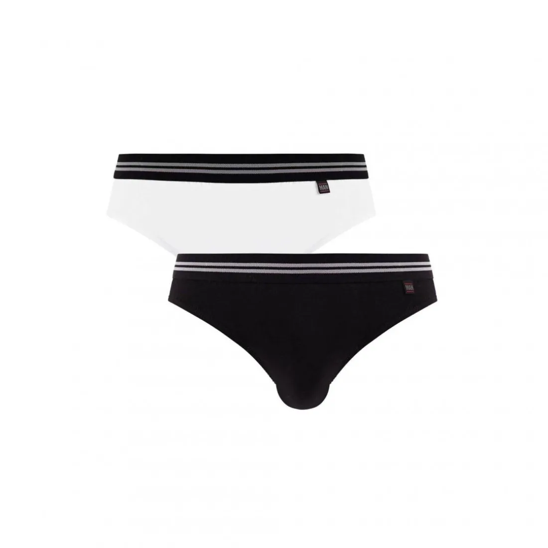 Lot de 2 slips - Blanc et Noir en coton