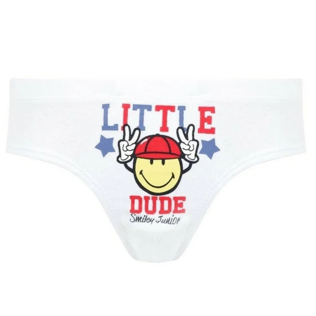 Lot de 3 slips Boy Happy College by Smiley POMM'POIRE - Multicolore en coton
