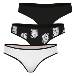 Lot de 3 slips Fille - Noir en coton