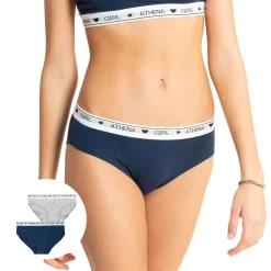 Lot de 2 slips fille Coton Utlra Doux Athena Fille bleu