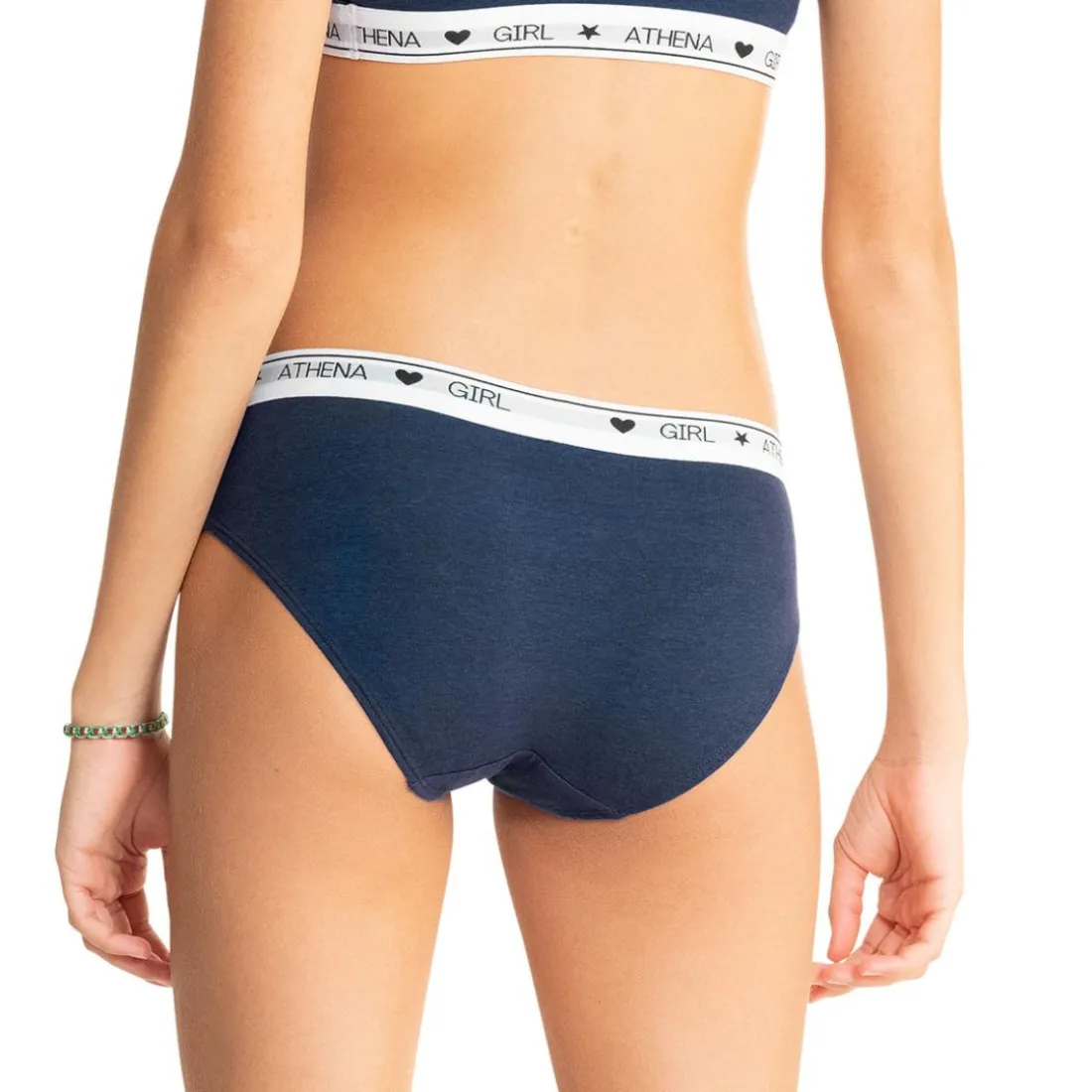 Lot de 2 slips fille Coton Utlra Doux Athena Fille bleu