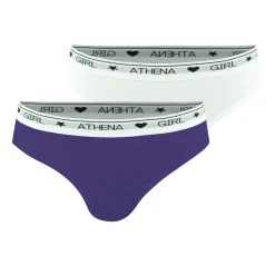 Lot de 2 slips fille Coton Ultra Doux violet
