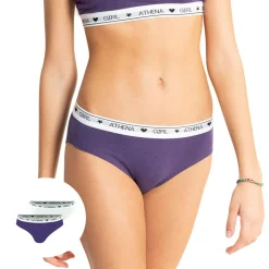 Lot de 2 slips fille Coton Ultra Doux violet