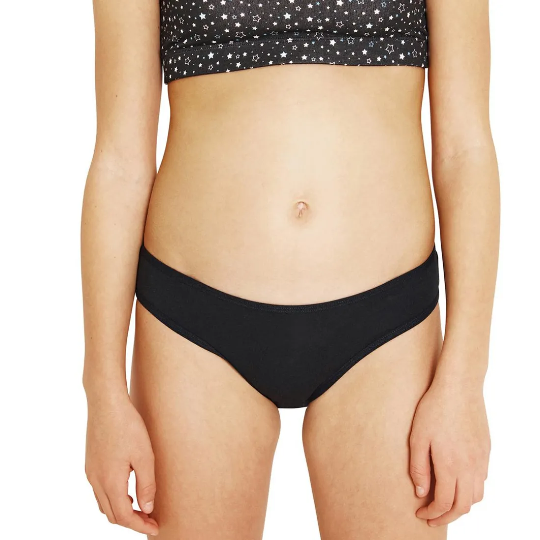 Lot de 3 slips fille Ecopack Mode Girl by Blanc en coton