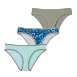 Lot de 3 slips fille Ecopack Mode Girl by Bleu en coton