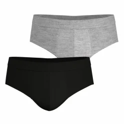 Lot de 2 slips Fusion gris en coton pour homme