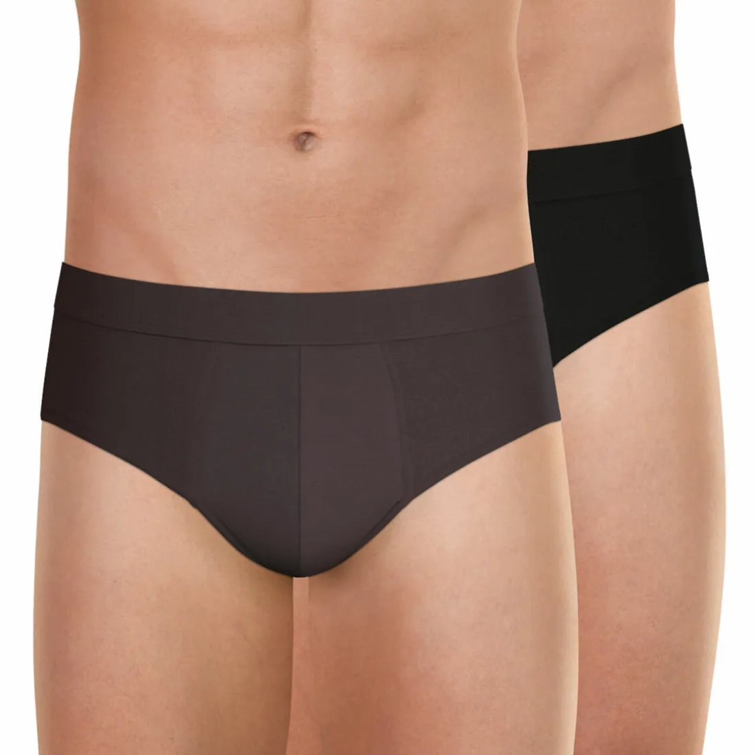 Lot de 2 slips Fusion noir en coton pour homme