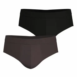Lot de 2 slips Fusion noir en coton pour homme