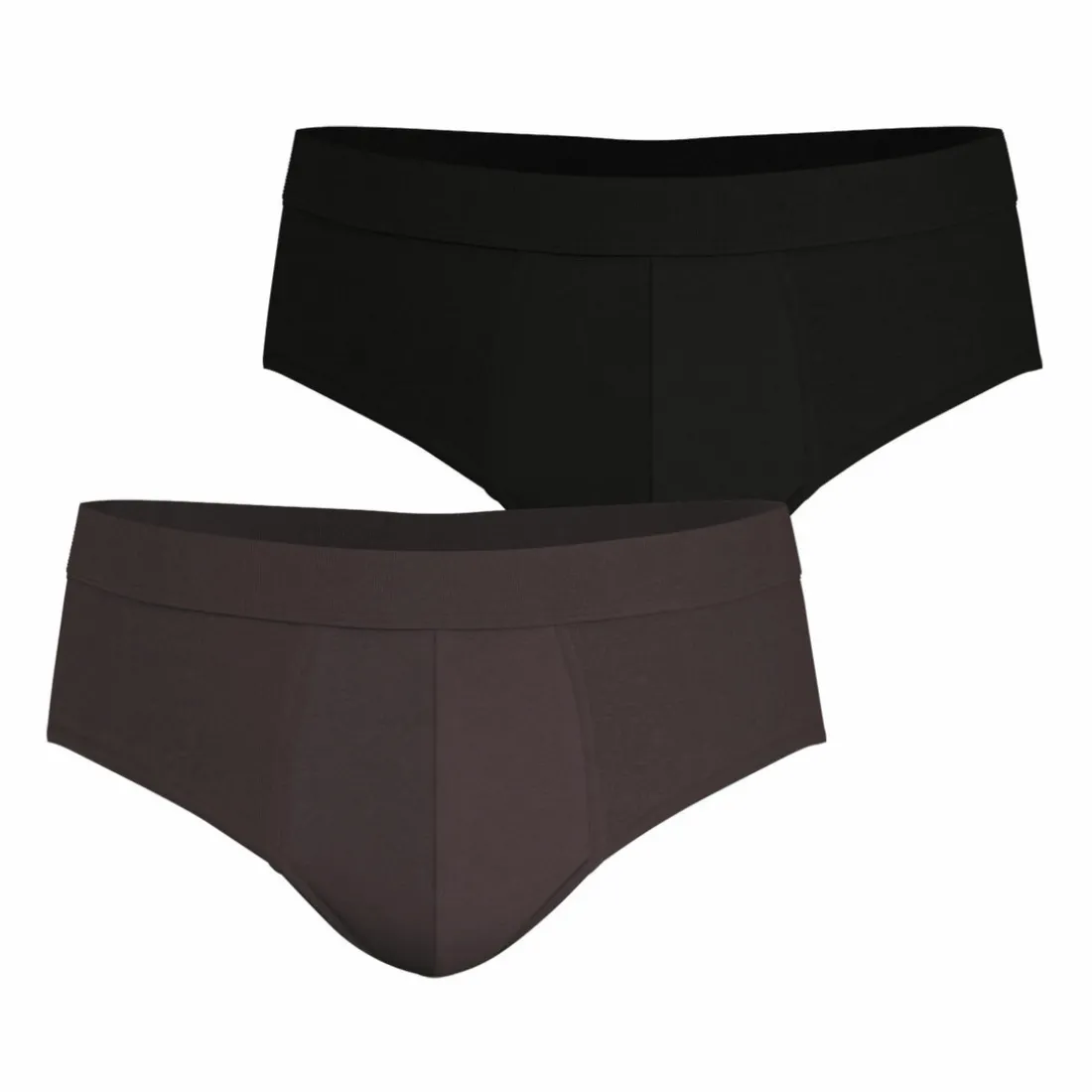 Lot de 2 slips Fusion noir en coton pour homme