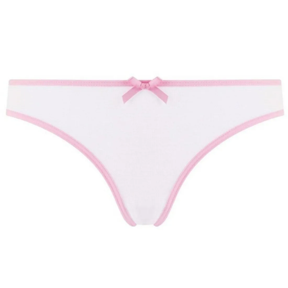 Lot de 3 slips girl blanc, poudre & rose Summer POMM'POIRE - Rose en coton