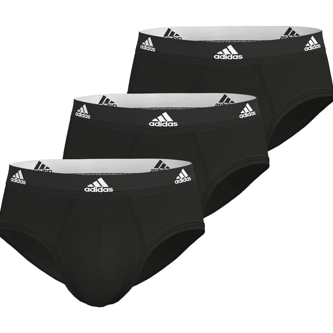Lot de 3 slips homme Active Flex Coton Adidas noir