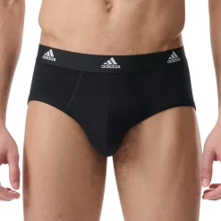 Lot de 3 slips homme Active Flex Coton Adidas blanc