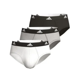 Lot de 3 slips homme Active Flex Coton Adidas blanc