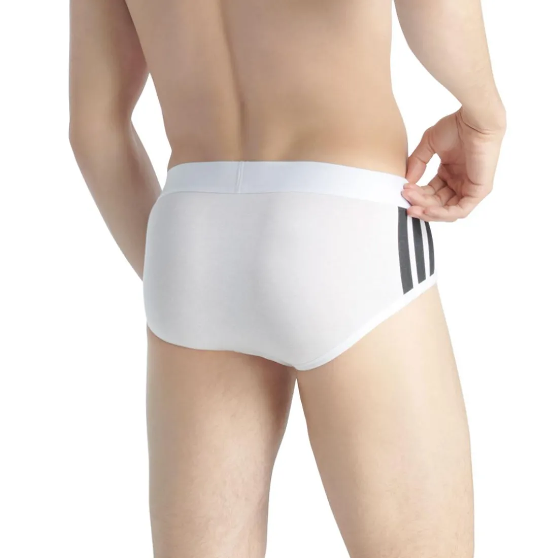 Lot de 2 slips homme Active Flex Cotton 3tripes Adidasport blanc en coton