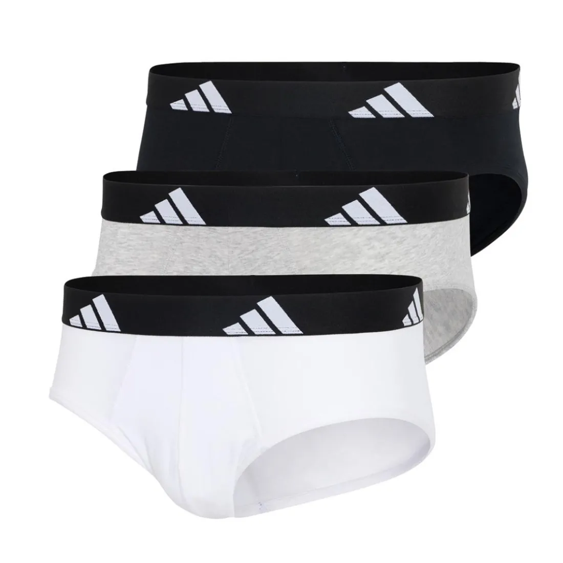 Lot de 3 slips homme Active Flex Cotton Adidasport gris en coton