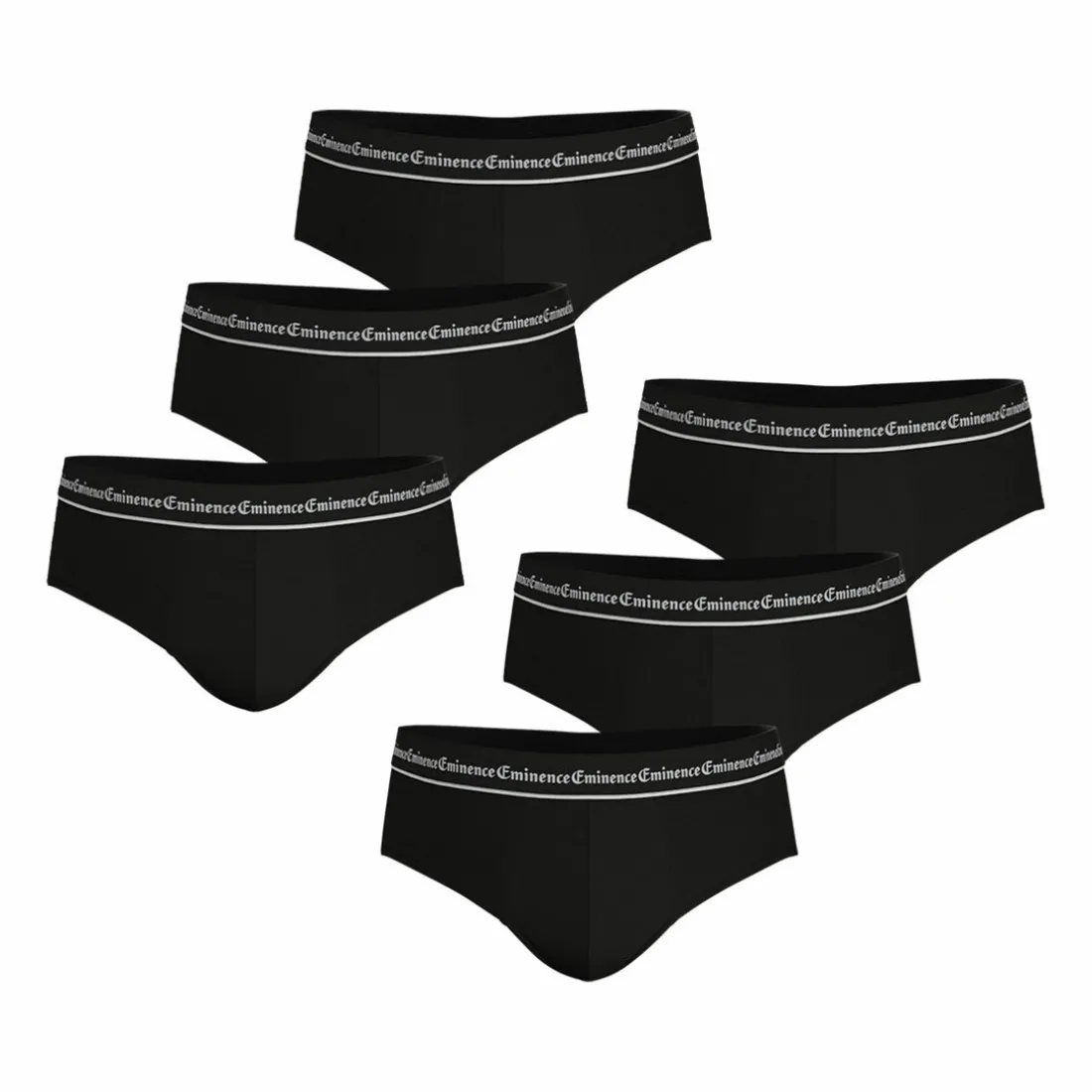 Lot de 6 slips homme Business noir en coton