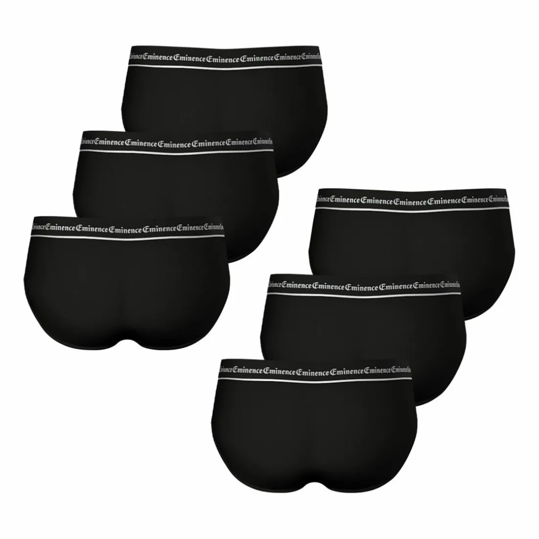 Lot de 6 slips homme Business noir en coton