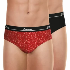 Lot de 2 slips Swing édition Anniversaire rouge en coton pour homme
