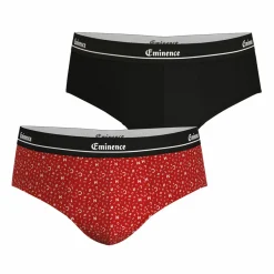 Lot de 2 slips Swing édition Anniversaire rouge en coton pour homme
