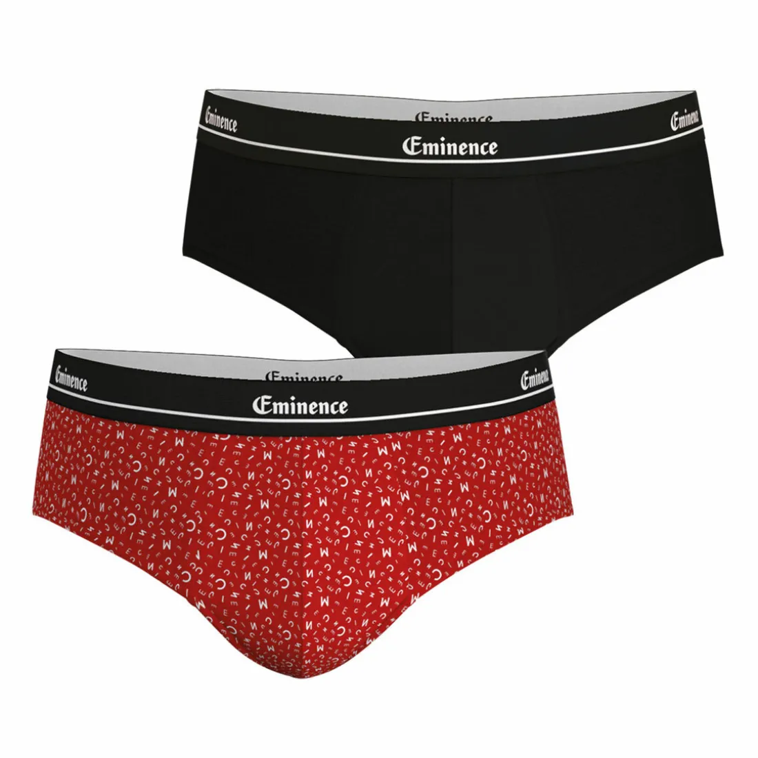 Lot de 2 slips Swing édition Anniversaire rouge en coton pour homme