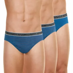 Lot de 3 slips Tonic bleu en coton pour homme