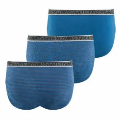 Lot de 3 slips Tonic bleu en coton pour homme